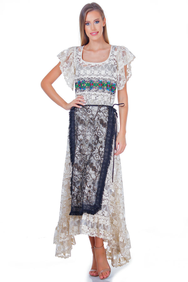 Rochie din dantela cu broderie freeshipping - Liza Panait Online Boutique